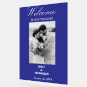 Elegant Calligraphy Wedding Photo Welcome Acryl Bord (Hoek)