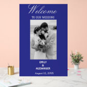Elegant Calligraphy Wedding Photo Welcome Acryl Bord (Huwelijk)