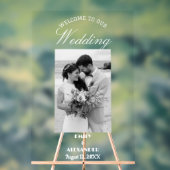 Elegant Calligraphy Wedding Photo Welcome Acryl Bord (Neutraal)