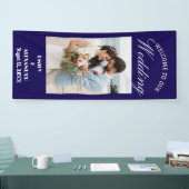 Elegant Calligraphy Wedding Photo Welcome Spandoek (Beurs)