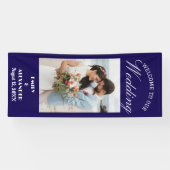 Elegant Calligraphy Wedding Photo Welcome Spandoek (Horizontaal)