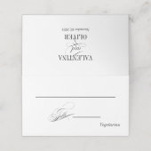 Elegant Calligraphy Wedding Plaatskaartje (Buitenkant ongevouwen)