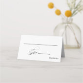 Elegant Calligraphy Wedding Plaatskaartje (Voorkant)