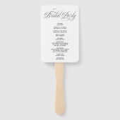 Elegant Calligraphy Wedding Program Hand Fan Handwaaier (Achterkant)