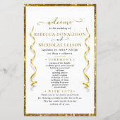 Elegant Calligraphy Wedding Programme (Voorkant)