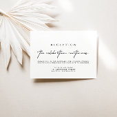 Elegant Calligraphy Wedding Reception Kaarten RSVP Kaartje