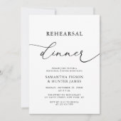 Elegant Calligraphy Wedding Rehearsal Dinner Kaart (Voorkant)