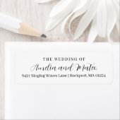Elegant Calligraphy Wedding Return Address Etiket (Insitu)