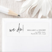 Elegant Calligraphy Wedding Return Address Etiket (Insitu)