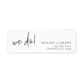 Elegant Calligraphy Wedding Return Address Etiket (Voorkant)