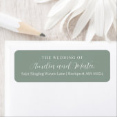 Elegant Calligraphy Wedding Return Address Etiket (Insitu)