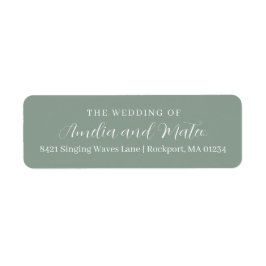 Elegant Calligraphy Wedding Return Address Etiket