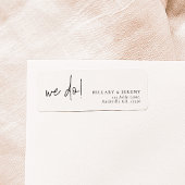 Elegant Calligraphy Wedding Return Address Etiket