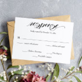 Elegant Calligraphy Wedding RSVP Card