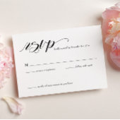 Elegant Calligraphy Wedding RSVP Card