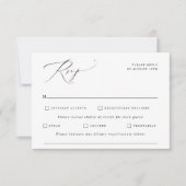 Elegant Calligraphy Wedding RSVP Kaartje (Voorkant)