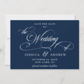 Elegant Calligraphy Wedding Save the Date (Voorkant)