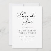 Elegant Calligraphy Wedding Save The Date (Voorkant)