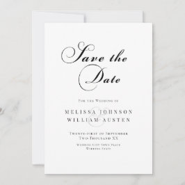 Elegant Calligraphy Wedding Save The Date