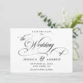 Elegant Calligraphy Wedding Save the Date (Staand voorkant)