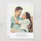 Elegant Calligraphy Wedding Save the Date 2 PHOTO (Achterkant)