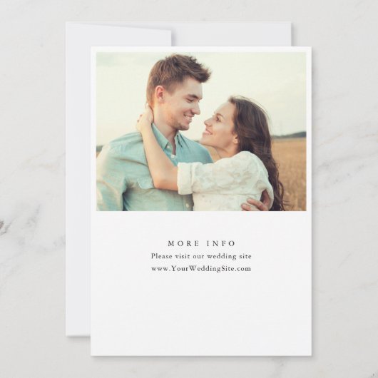 Elegant Calligraphy Wedding Save the Date 2 PHOTO (Achterkant)