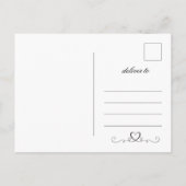 Elegant Calligraphy Wedding Save the Date Aankondigingskaart (Achterkant)