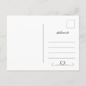 Elegant Calligraphy Wedding Save the Date Aankondigingskaart (Achterkant)