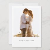 Elegant Calligraphy Wedding Save the Date Kaart (Achterkant)