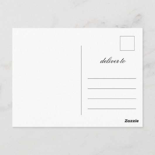 Elegant Calligraphy Wedding Save the Date PHOTO Briefkaart (Achterkant)