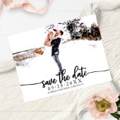 Elegant Calligraphy Wedding Save the Date Photo Briefkaart