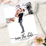Elegant Calligraphy Wedding Save the Date Photo Briefkaart<br><div class="desc">Elegant Calligraphy Wedding Save the Date Photo Briefkaart</div>
