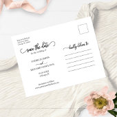 Elegant Calligraphy Wedding Save the Date Photo Briefkaart