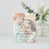 Elegant Calligraphy Wedding Save the Date PHOTO Briefkaart (Staand voorkant)
