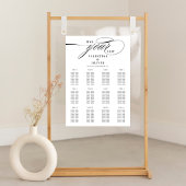 Elegant Calligraphy Wedding Seating Chart Poster
