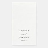 Elegant Calligraphy Wedding Servet (Voorkant)