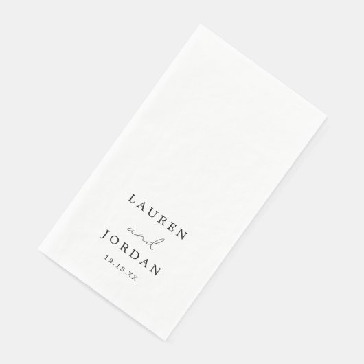 Elegant Calligraphy Wedding Servet (Hoek)