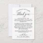 Elegant Calligraphy Wedding Table Bedankt (Voorkant)