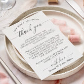 Elegant Calligraphy Wedding Table Bedankt