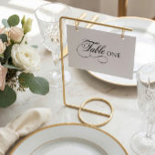 Elegant Calligraphy Wedding Table Number Kaart