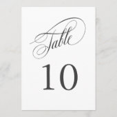 Elegant Calligraphy Wedding Table Numbers (Achterkant)