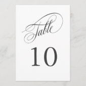 Elegant Calligraphy Wedding Table Numbers (Voorkant)