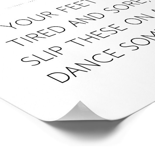 Elegant Calligraphy Wedding Teenslippers Sign Poster (Hoek)