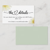 Elegant Calligraphy Wedding Website Enclosure Car Informatiekaartje (Voorkant / Achterkant)