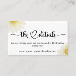 Elegant Calligraphy Wedding Website Enclosure Car Informatiekaartje