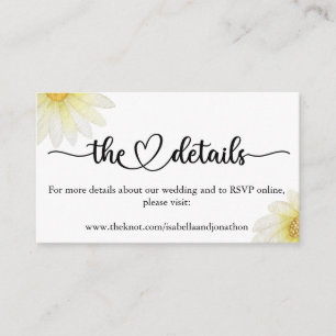 Elegant Calligraphy Wedding Website Enclosure Car Informatiekaartje