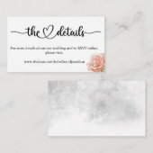 Elegant Calligraphy Wedding Website Enclosure Car Informatiekaartje (Voorkant / Achterkant)