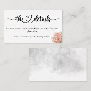 Elegant Calligraphy Wedding Website Enclosure Car Informatiekaartje