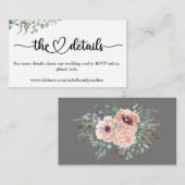 Elegant Calligraphy Wedding Website Enclosure Car Informatiekaartje (Voorkant / Achterkant)
