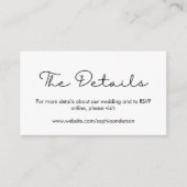 Elegant Calligraphy Wedding Website Enclosure Card Informatiekaartje (Voorkant)